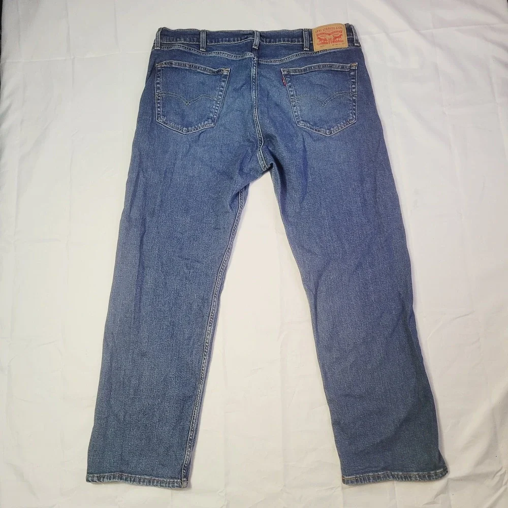 Levi's Men's 505 Regular Fit Jeans 40x32 Blue Straight Leg Denim D72